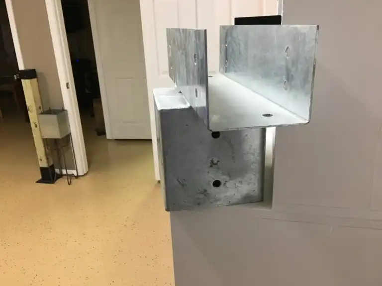 Galvanized Ty-Rite anchor bracket standing upright